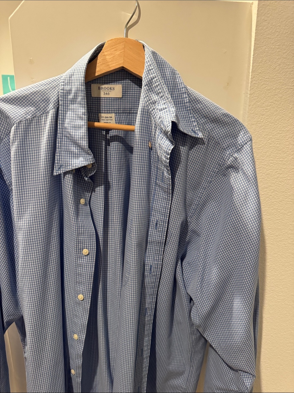 Brooks Brothers Light Blue Micro-Gingham Button-Down Shirt